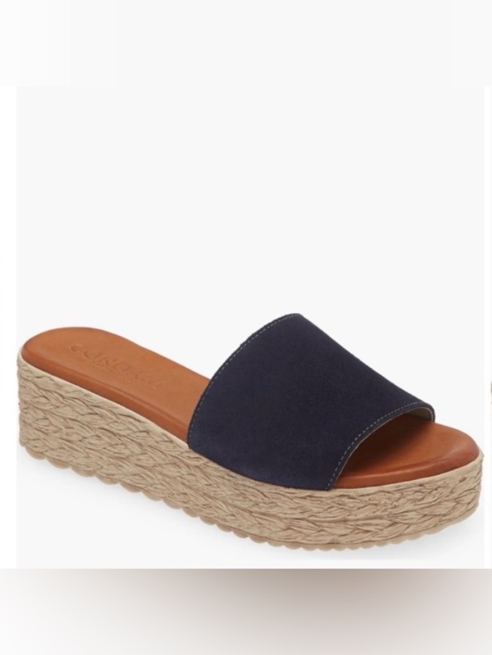 Cordani Bizzy Espadrille Platform Wedge Slide Sandal